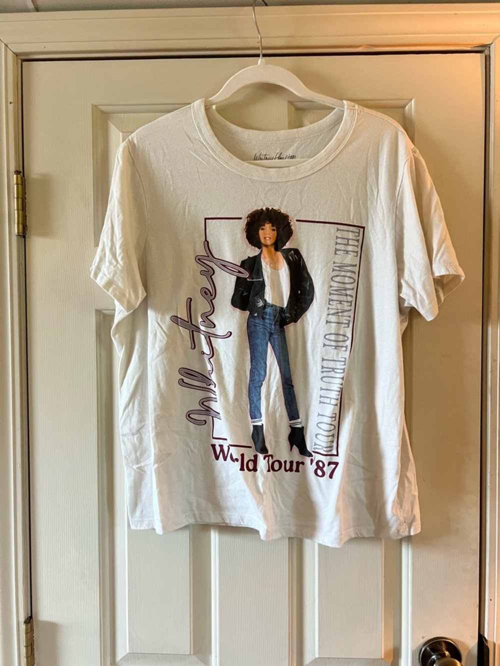 Whitney Houston 'World Tour '87' Graphic Tee - White